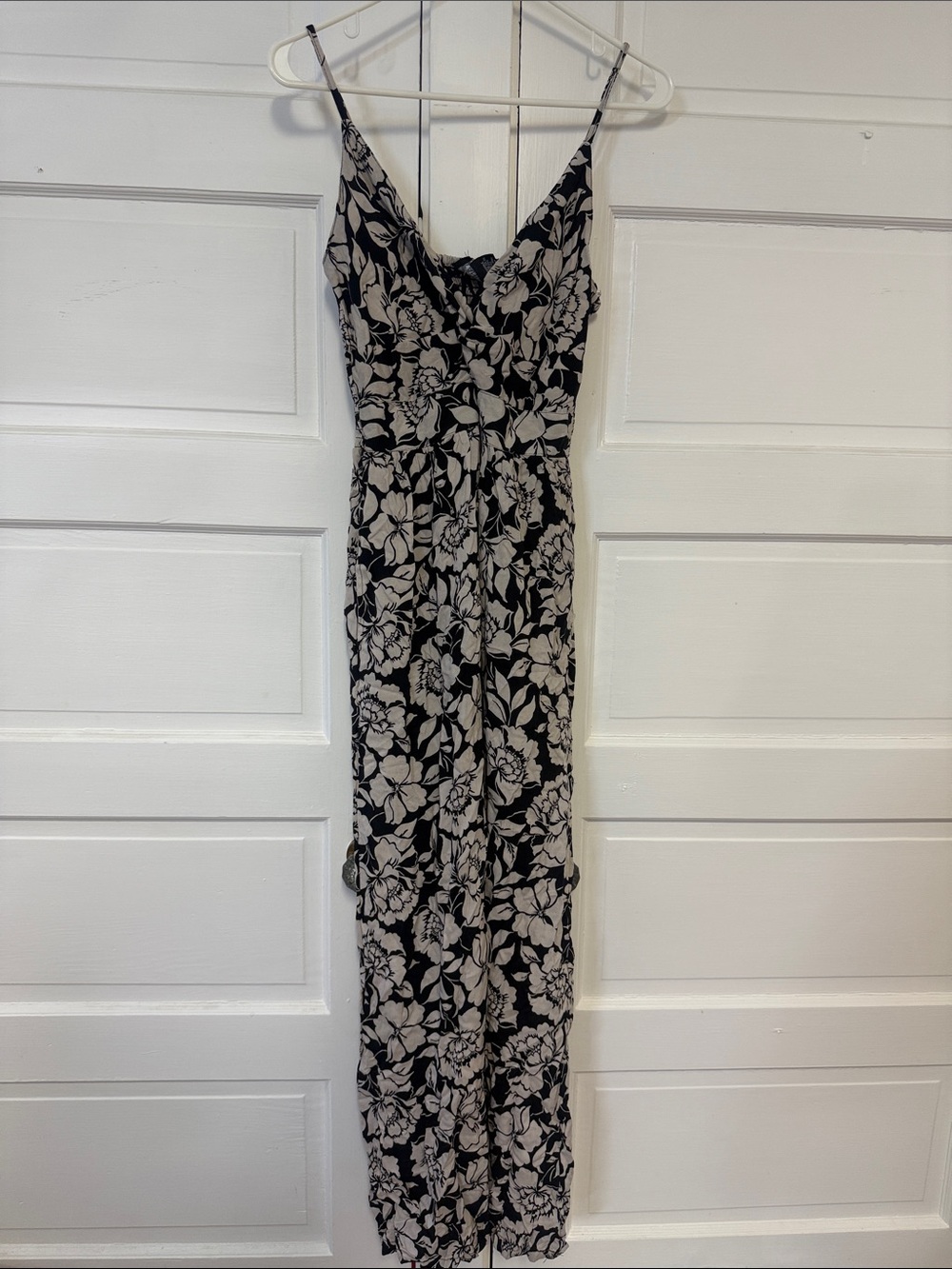 Angie Black & White Floral Jumpsuit
